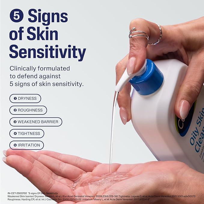 Cetaphil Oily Skin Cleanser, Daily Face Wash For Oily, Acne Prone Skin, Gentle Foaming, 236ML