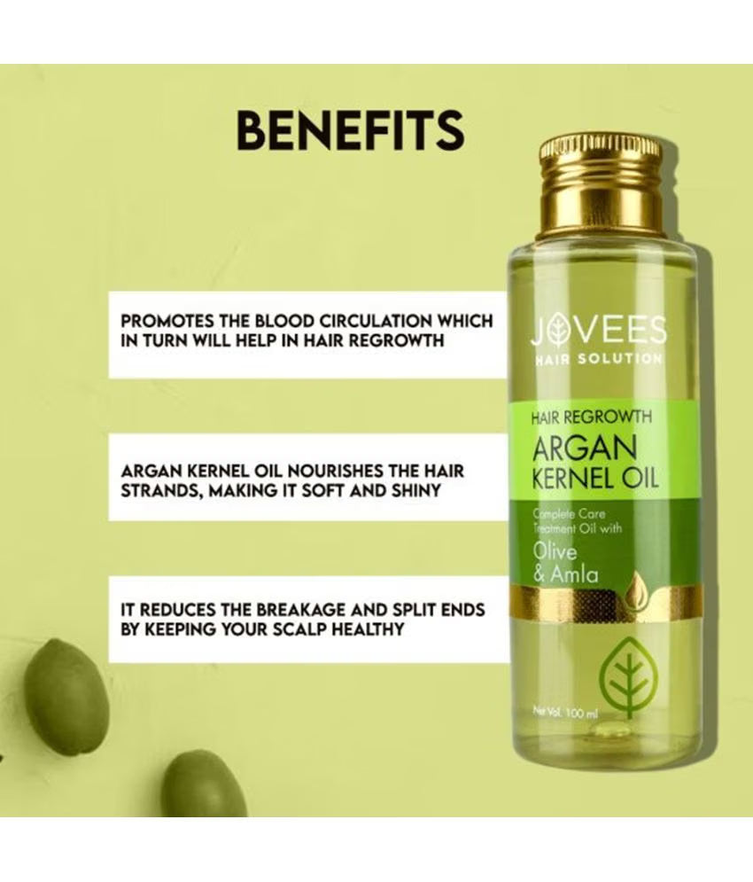 Jovees Herbal Hair Regrowth Argan Kernel Oil-Olive and Amla For Shiny Hair 100ml