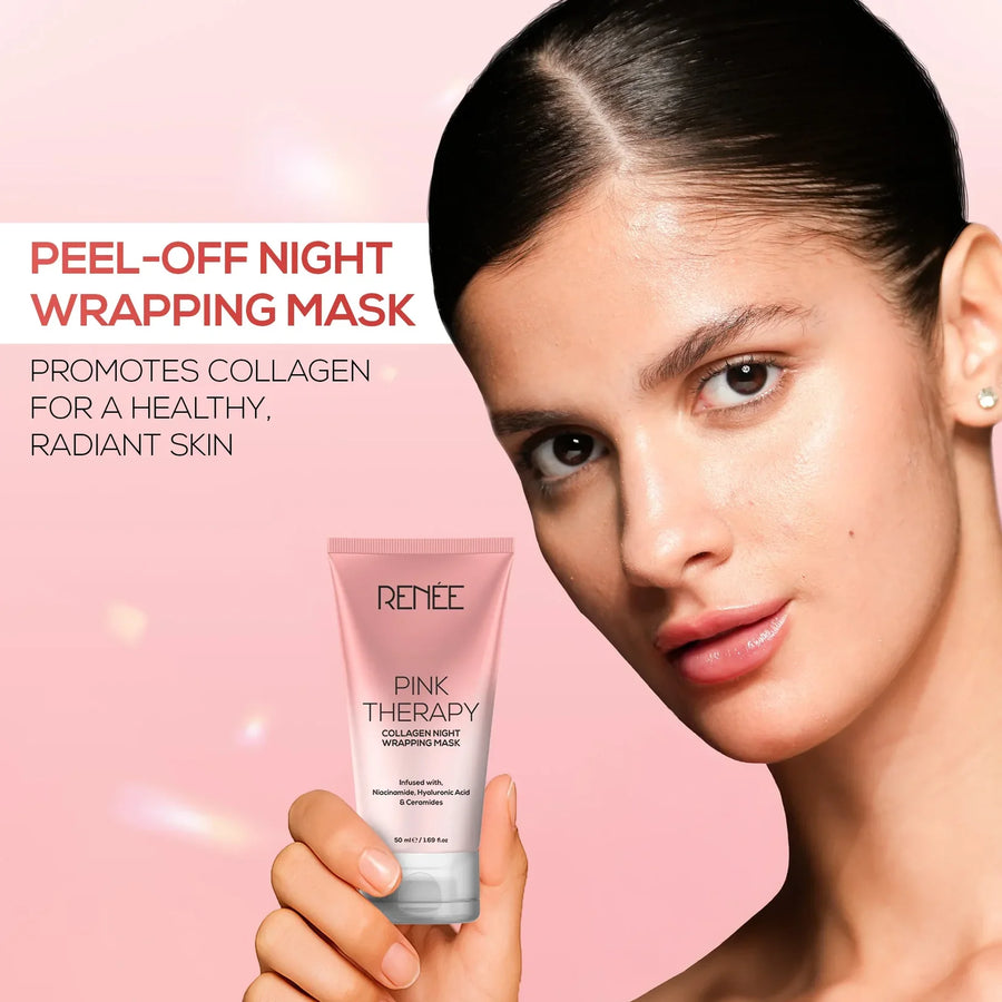 RENEE Pink Therapy Collagen Night Wrapping Anti-Aging Face Mask 50ml