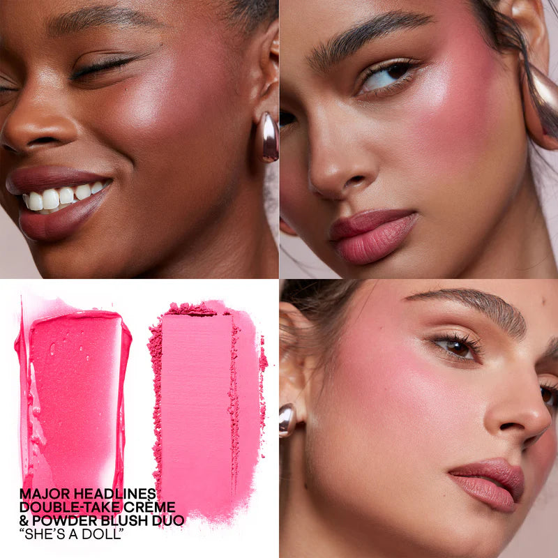 Patrick Ta For Face Double-Take Creme & Powder Blush Duo Creme Double Tenue & Poudre Blush