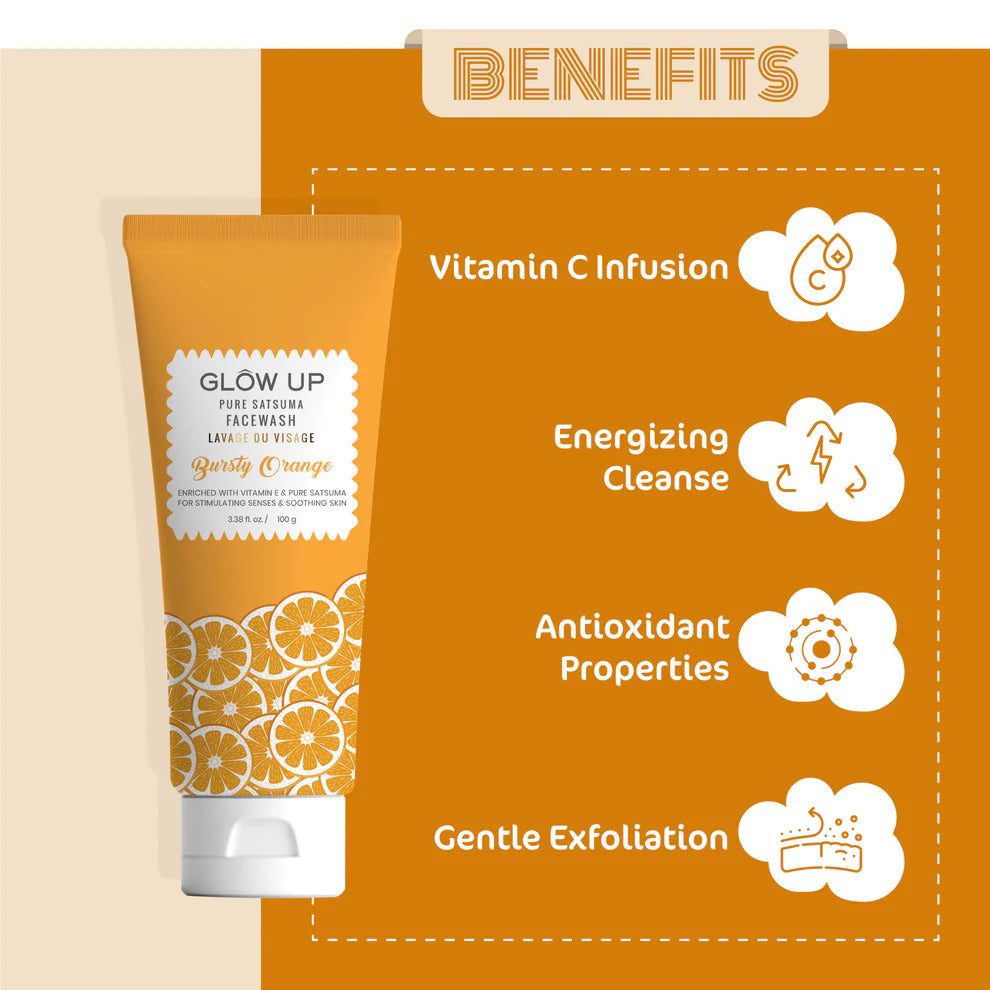 Glow Up BURSTY ORANGE FACEWASH - 100g