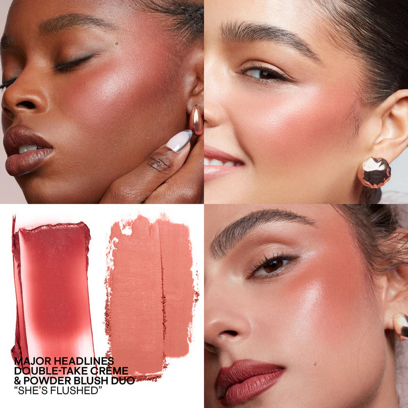Patrick Ta For Face Double-Take Creme & Powder Blush Duo Creme Double Tenue & Poudre Blush