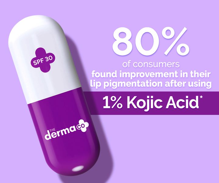 The Derma co 1% Kojic Acid Lip Balm With Alpha Arbutin & Hyaluronic Acid - 4g