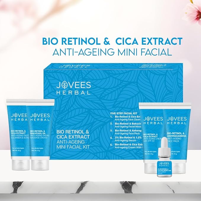 Jovees Herbal Bio Retinol & Cica Extract Anti Ageing Mini Facial Kit