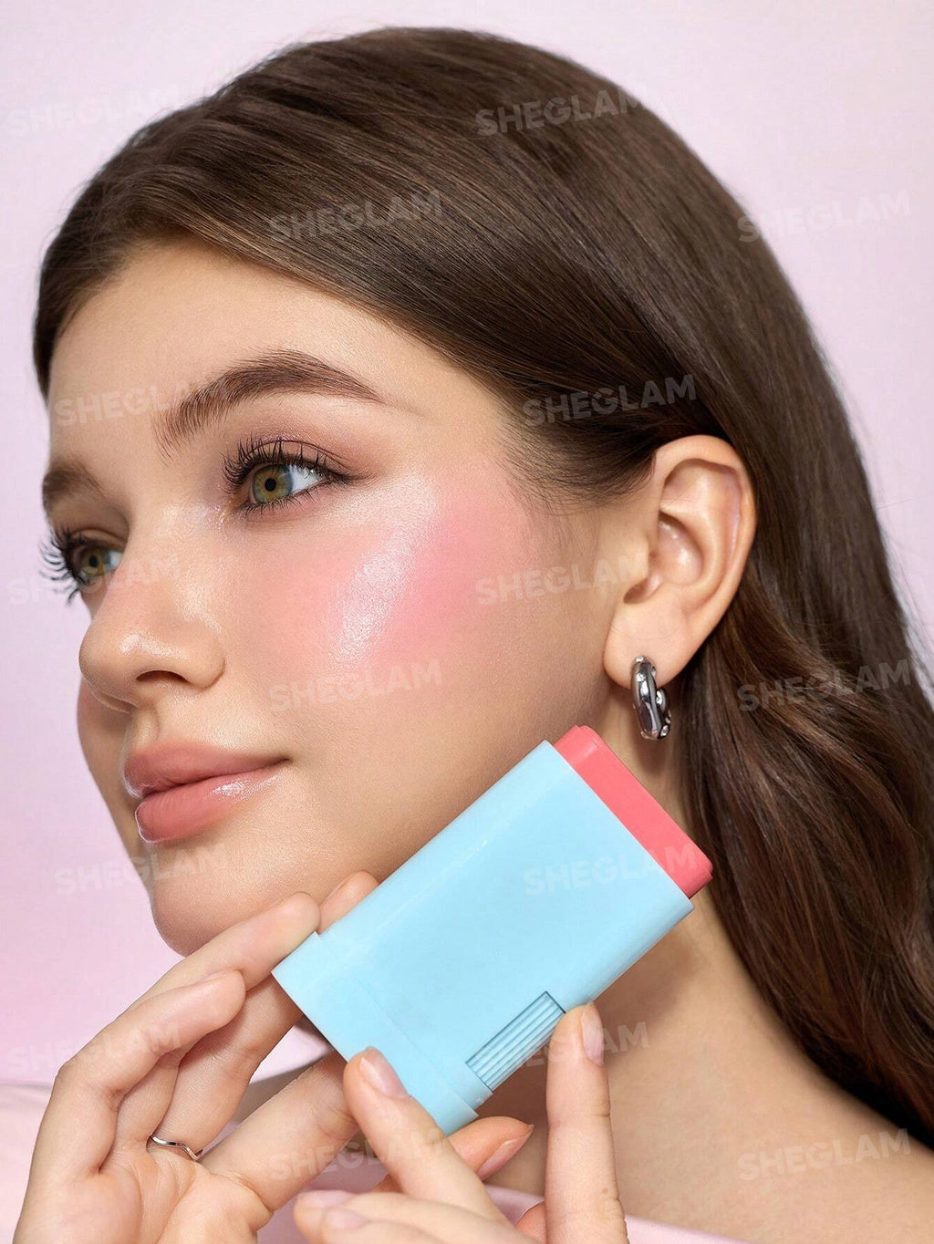 SHE GLAM Glass Glow Blush Stick-Cherry Express 15g