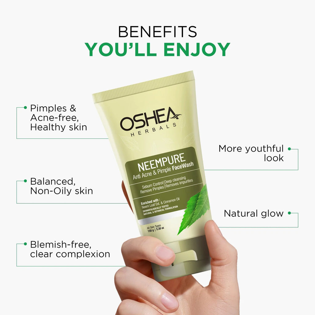 Oshea Herbals Neem Pure Anti Acne & Pimple Facewash 150g