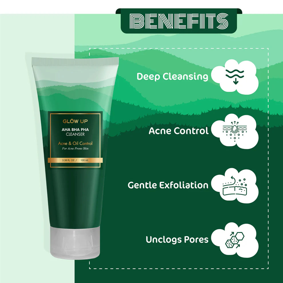 Glow Up AHA BHA PHA CLEANSER ACNE & OIL CONTROL - 100ml
