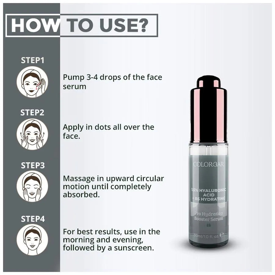 ColorBar Pro Hydration Booster Serum - 1.5% Hyaluronic Acid + B5 Hydrating, 30ml
