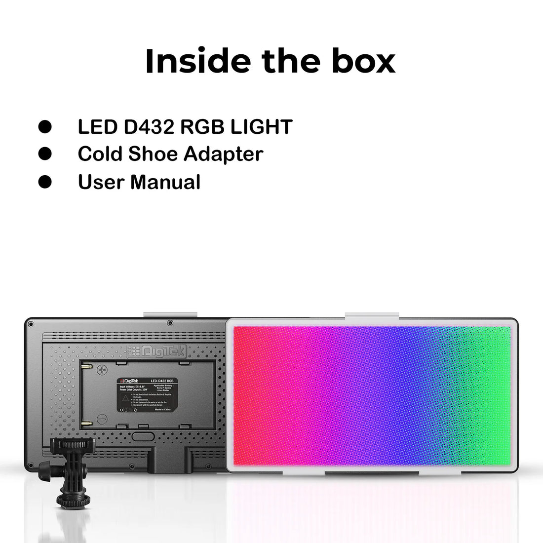 Digitek (LED-D432 RGB) Portable RGB LED Video Light LED-D432 RGB