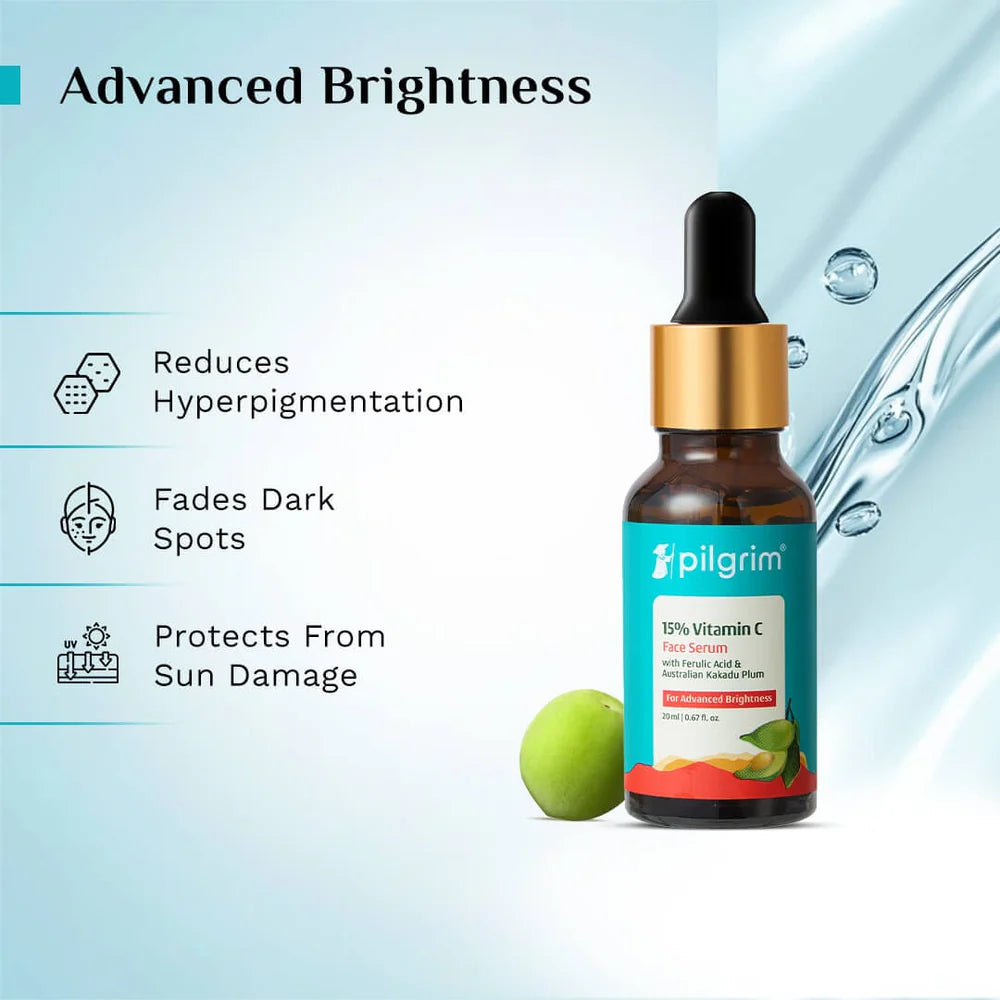 pilgrim 15% Vitamin C Face Serum For Advanced Brightness (20 ml)