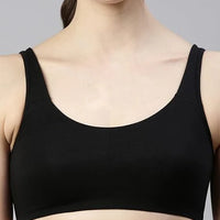 Enamor SB06 Low Impact Cotton Sports Bra - Non-Padded • Wirefree