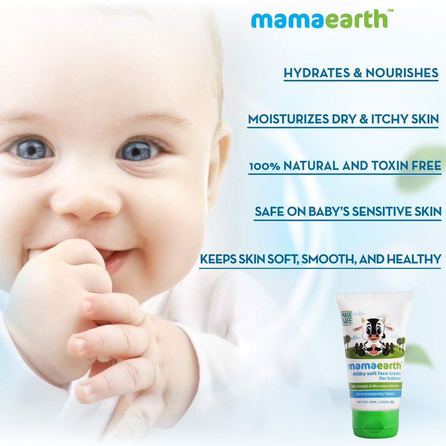 Mamaearth Milky Soft Baby Face Cream for Babies 60g