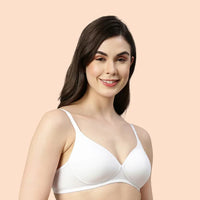 Enamor-A039 Perfect Coverage T-Shirt Bra - Supima Cotton Padded Wirefree Medium Coverage