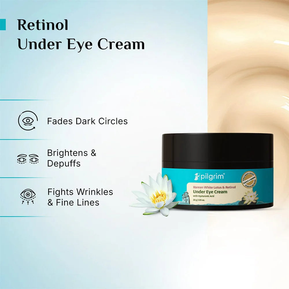 pilgrim Retinol Under Eye Cream with Vitamin C & Hyaluronic Acid 30g