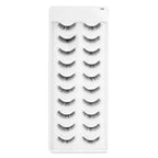 MYSTIQUE HAIR FEATHERLIGHT EYE LASHES TRANSPARENT BAND MINK EYELASHES 10 PAIRS