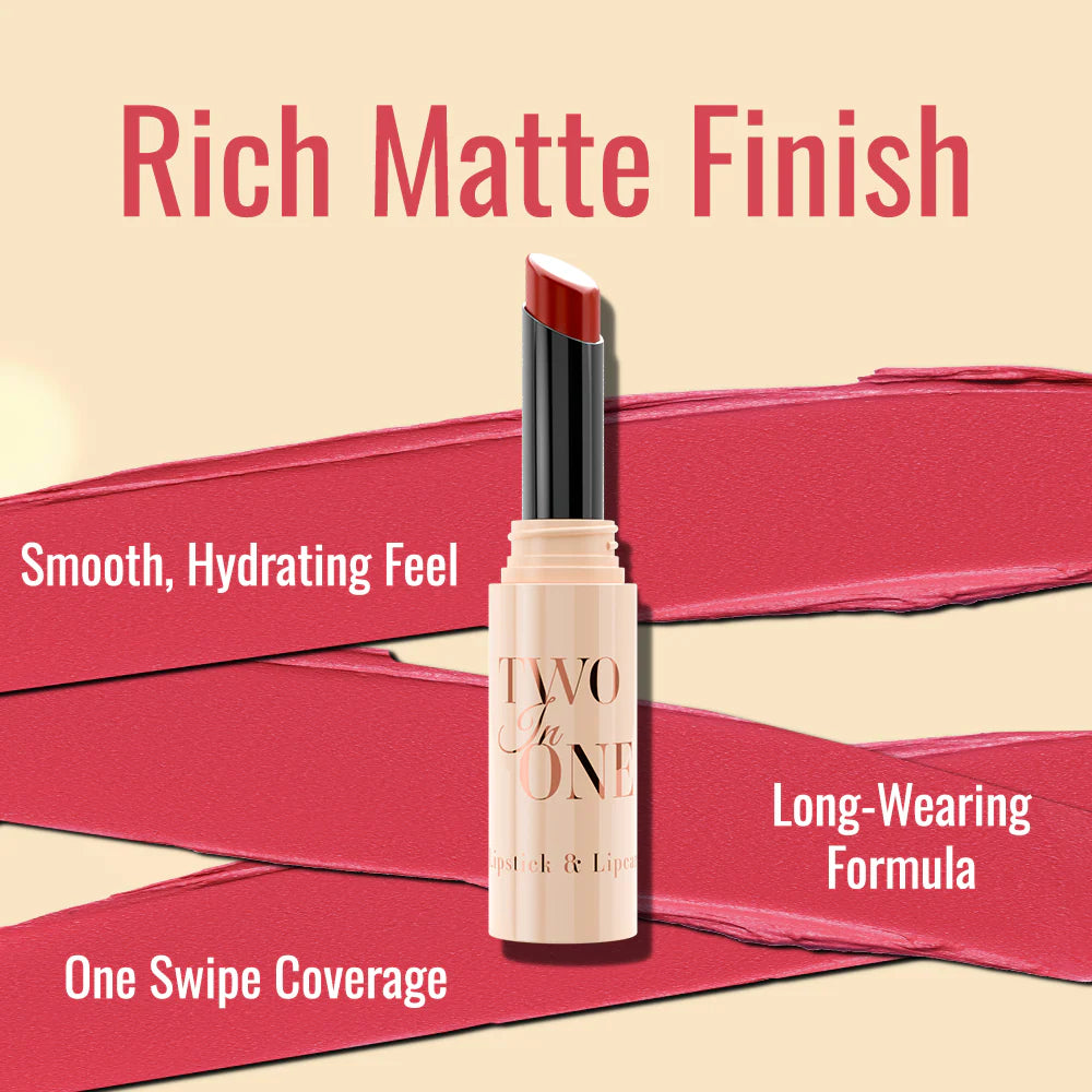 Character Cosmetics Two In One - Lipstick & Lipcare 2g