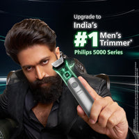Philips India's No.1 Men's Trimmer* | Effortless styling | BeardSense Technology | All-in-One Grooming 11 in 1 Trimmer Kit- Face, Head, Body | IPX7 Waterproof MG5932