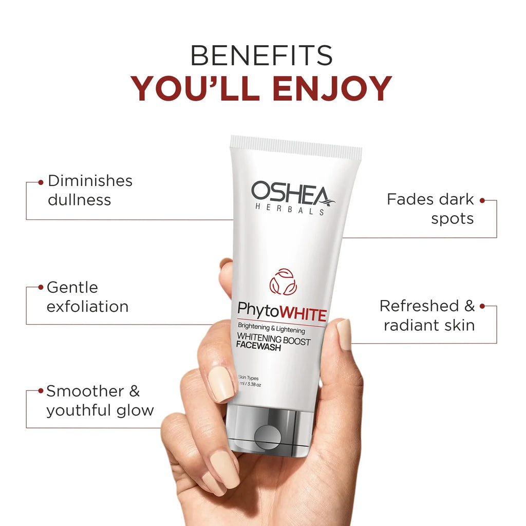 Oshea Herbals PhytoWHITE Brightening & Lightening Whitening Boost Face Wash All Skin Types 100ml