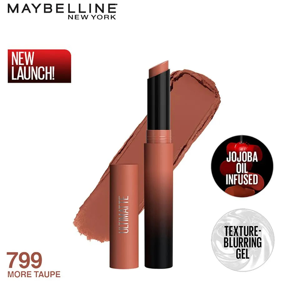 Maybelline New York Colour Sensational Ultimatte Lipstick Highly Pigmented Lightweight Formula 799 More Taupe 1.7gm