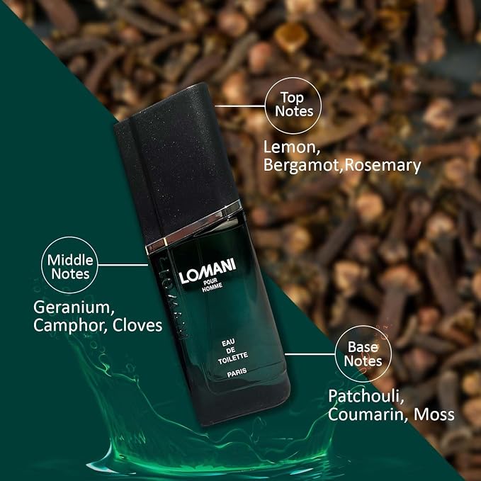 Lomani Unisex Adult Pour Homme Fresh Eau De Toilette Paris Vaporisateur Natural Spray, 100Ml