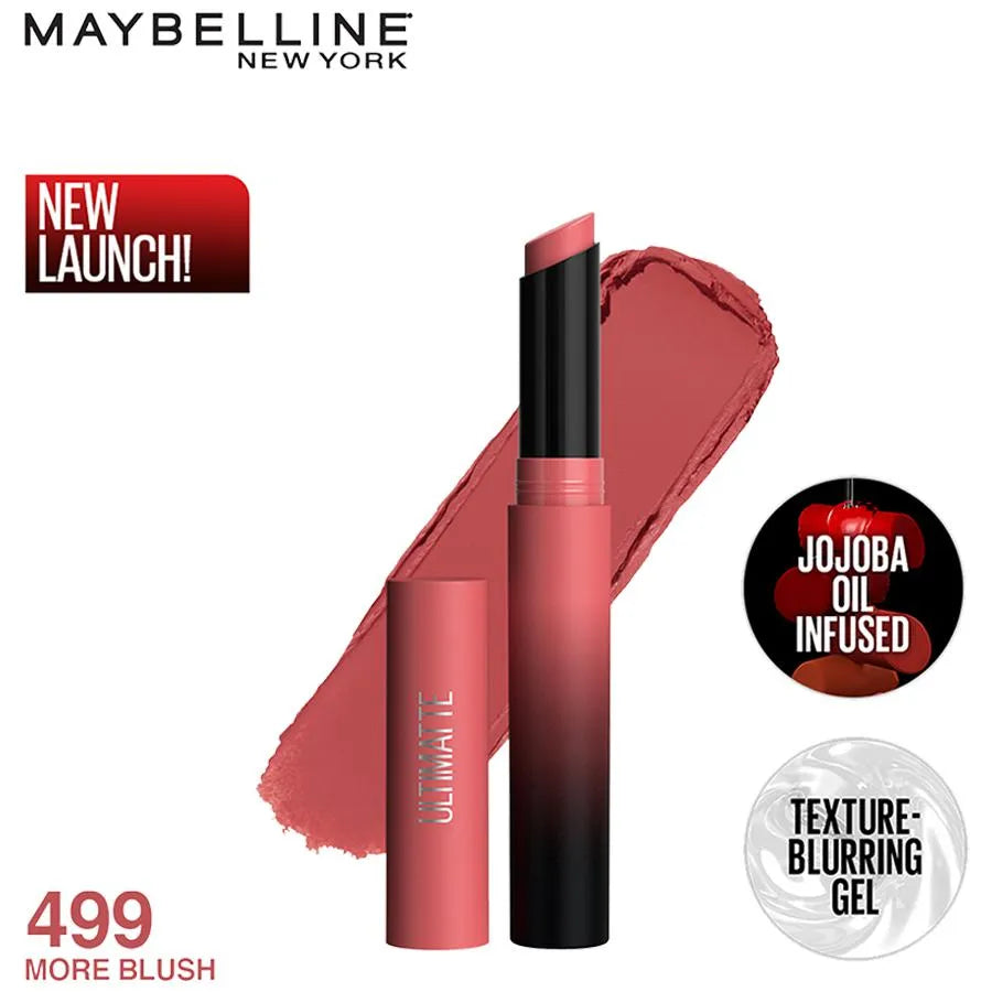 Maybelline New York Colour Sensational Ultimatte Lipstick Highly Pigmented Lightweight Formula 499 More Blush 1.7gm