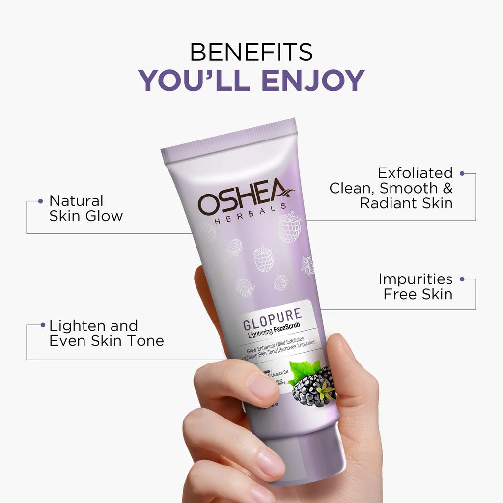 Oshea Herbals Glopure Lightening FaceScrub 100g