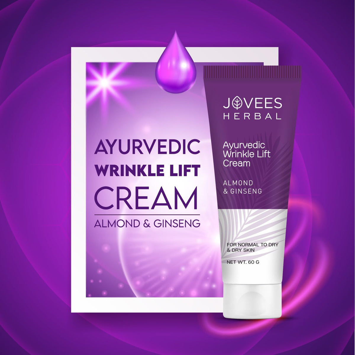 Jovees Herbal Ayurvedic Wrinkle Lift Cream Almond & Ginseng 60g