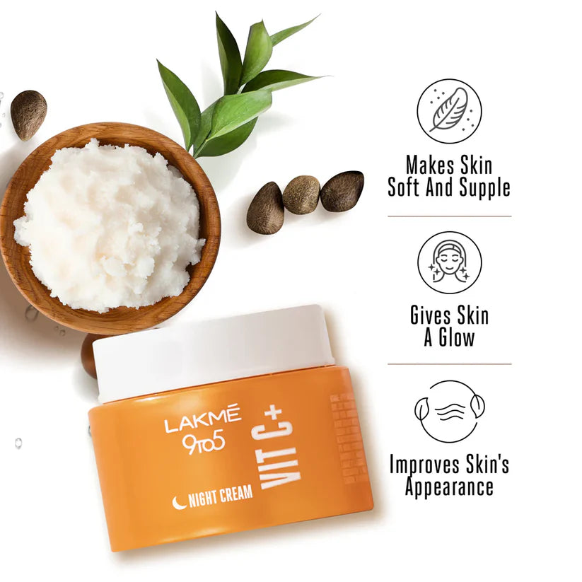 Lakmē 9 To 5 Vitamin C+ Night Cream 50g