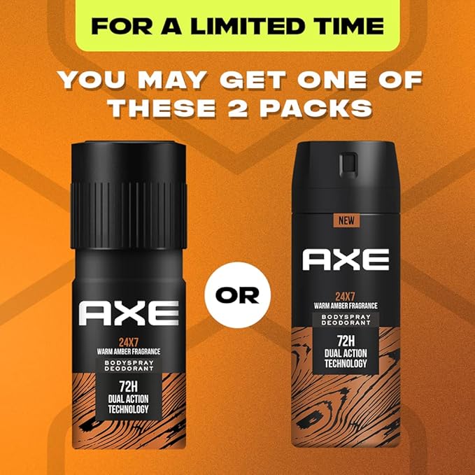 AXE 24X7 Warm Amber Fragrance Face Body Spray for Men 150ml