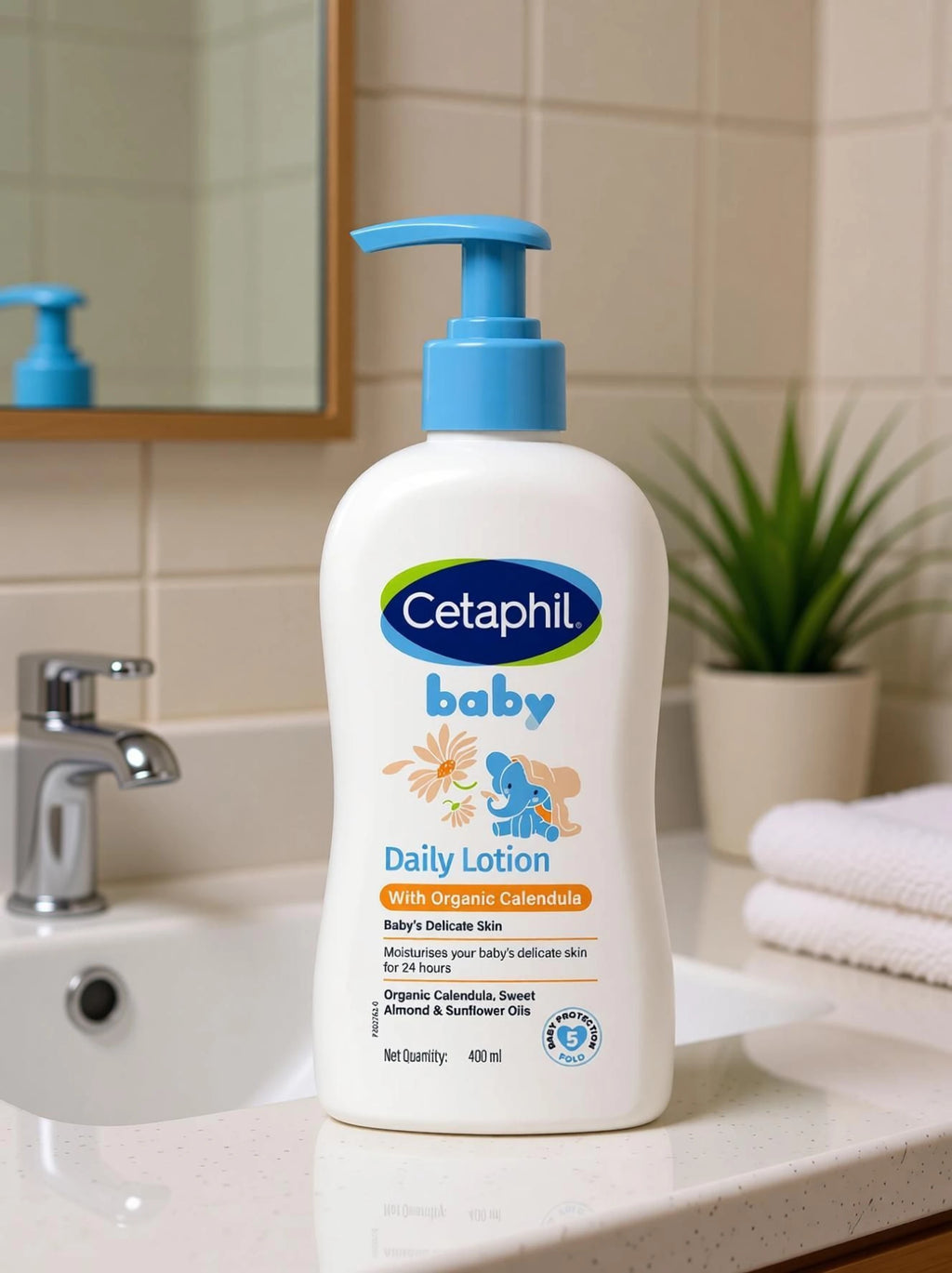 Cetaphil BABY DAILY LOTION WITH ORGANIC CALENDULA FACE AND BODY (400 ml)
