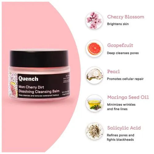 Quench Mon Cherry Dirt Dissolving Cleansing Balm, 50ml