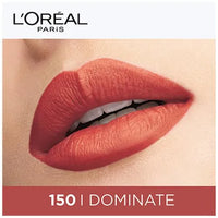 Loreal Paris Rouge Signature Matte Liquid Lipstick - Ultra Light Weight, No Stain, 7 g 150 I Dominate