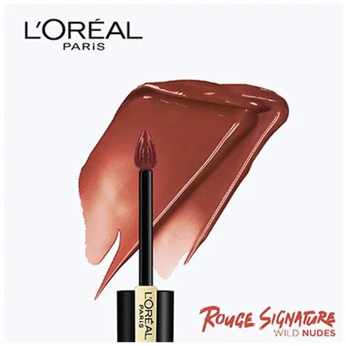 Loreal Paris Rouge Signature Matte Liquid Lipstick - Ultra Light Weight, No Stain, 7 g 145 I Convince
