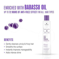 Schwarzkopf Professional Bonacure Frizz Away Shampoo with Babassu Oil, 250ml