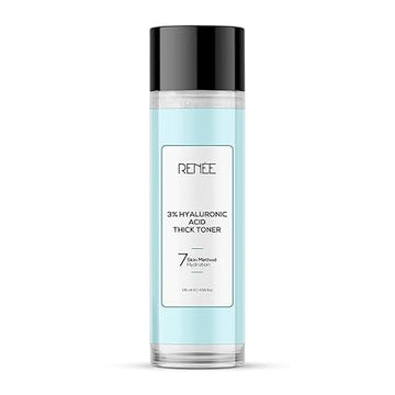 RENEE 3% Hyaluronic Acid Thick Face Toner for Intense Hydration & Glassy Luminous Radiant Skin, Reduces Fine Lines, Contains Vitamin B5 & Cucumber Extract, Soothes & Moisturizes, Dewy Finish 135 Ml