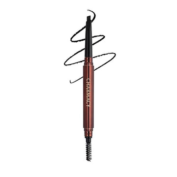 Charmacy Milano Intense Eyebrow Filler (Brown) - 0.3 g, Natural Brows, Built in Spoolie Brush, Dual Function, Sweat Resistant, Triangular Pencil Tip, Eyebrow Expert, Vegan, Cruelty Free, Non-Toxic