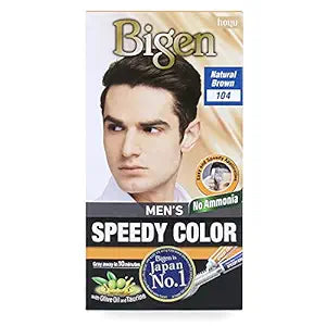 Bigen Speedy Hair Dye for Men from Ammonia - 104 Natural Brown