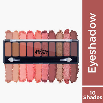 NYKAA Eyes On Me 10-in-1 Eyeshadow Palette - Beachside Peach - 12 G