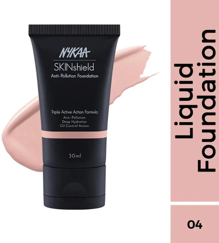 Nykaa SkinShield Anti-Pollution Matte Foundation rose beige 04 ( 30ML )