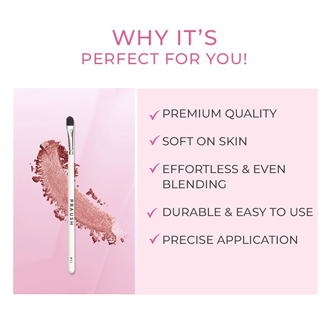 Plume P11 - Flat Synthetic Cut Crease Eye Brush