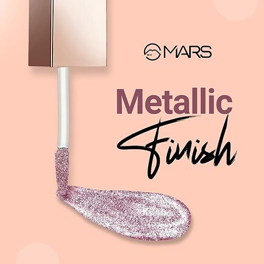 MARS Metallic Liquid Glitter Eyeshadow | Waterproof & Highly Pigmented | Smooth Glide Formula (5.5ml) (04-Milky Way)