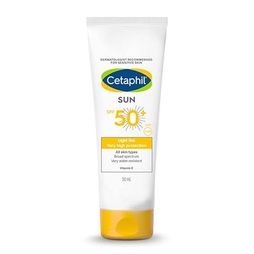 Cetaphil Combination Skin Sun Spf 50 Sunscreen, Very High Protection Light Gel, Water Resistant, Vitamin E 50ml