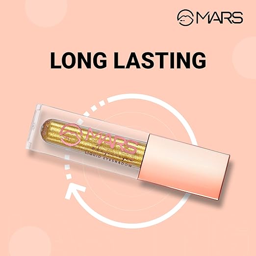 MARS Metallic Liquid Glitter Eyeshadow | Waterproof & Highly Pigmented | Smooth Glide Formula (5.5ml) (04-Milky Way)