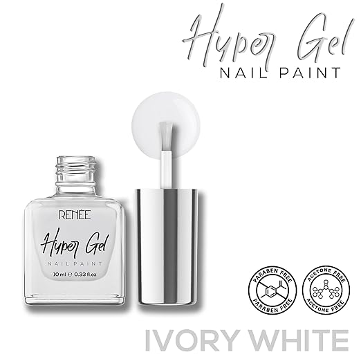 RENEE Hyper Gel Nail Paint - Ivory White 10ml
