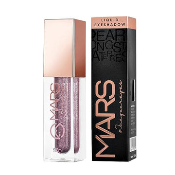 MARS Metallic Liquid Glitter Eyeshadow | Waterproof & Highly Pigmented | Smooth Glide Formula (5.5ml) (04-Milky Way)