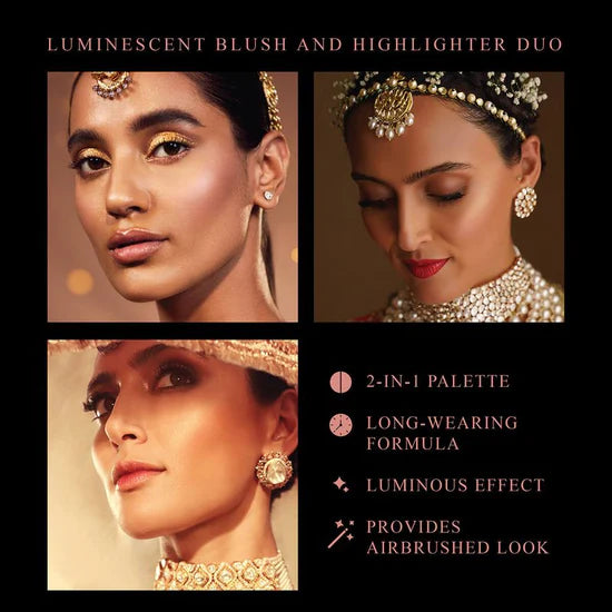 MYGLAMM Manish Malhotra Luminescent Blush And Highlighter Duo