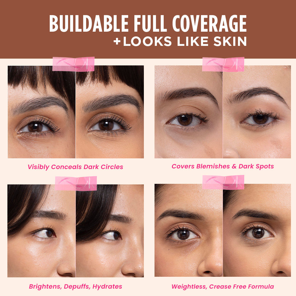 Nykaa Undercover Multi-Use Full Coverage Concealer-Hyaluronic Acid & Niacinamide 3ml