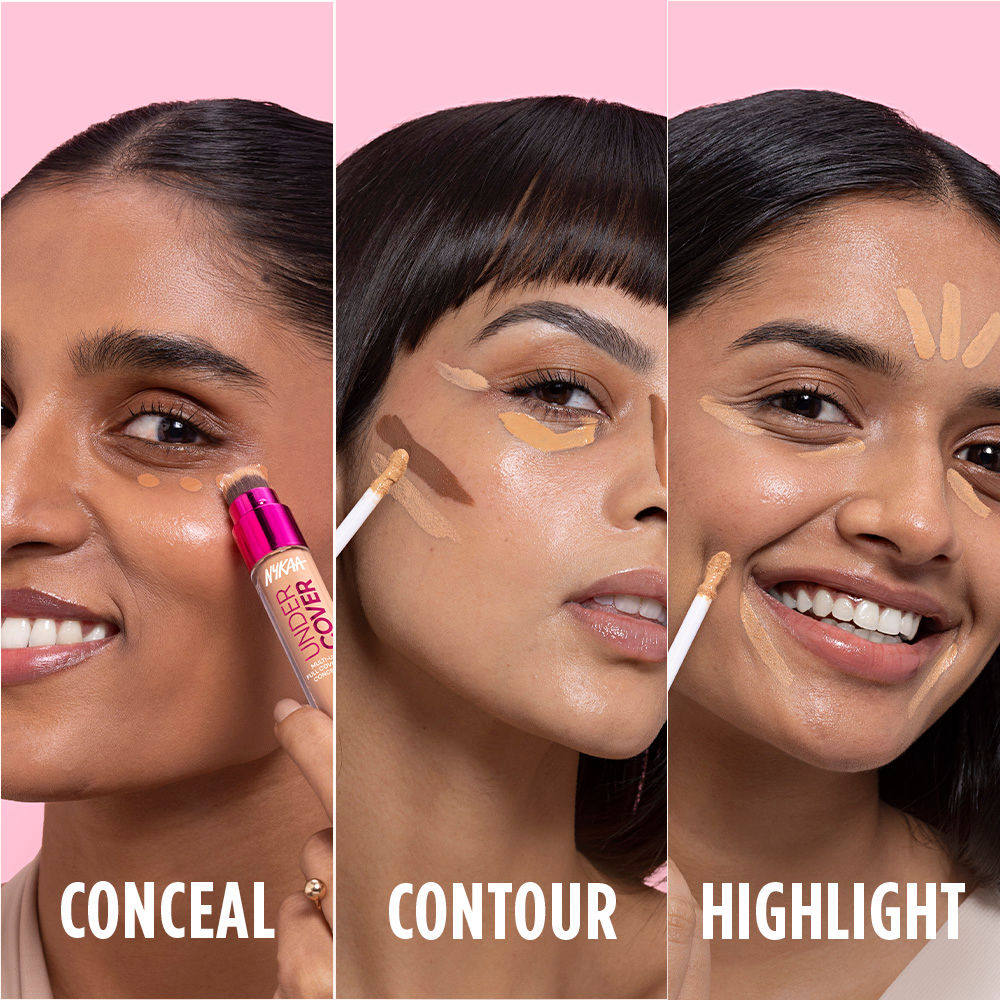 Nykaa Undercover Multi-Use Full Coverage Concealer-Hyaluronic Acid & Niacinamide 3ml