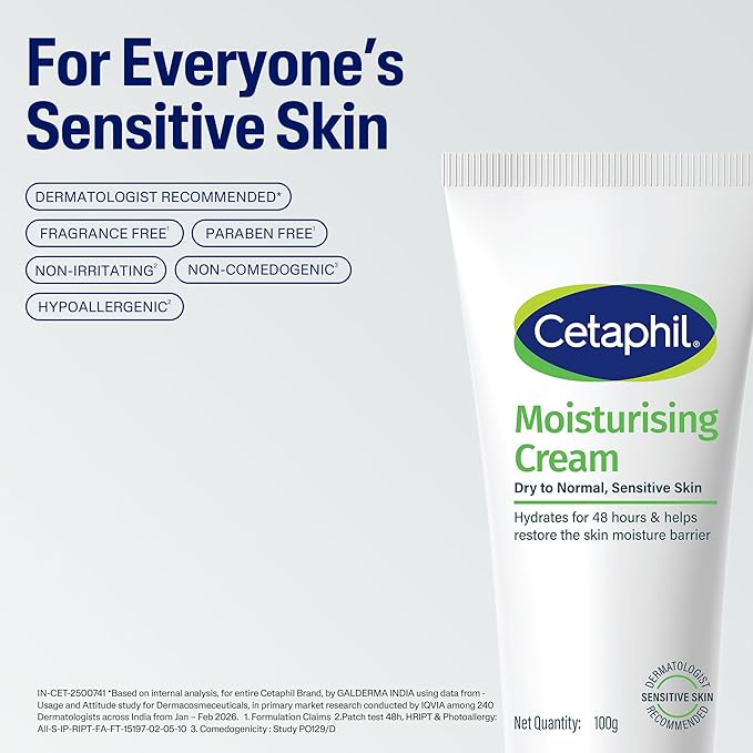 Cetaphil Moisturising Cream for Face & Body Dry to Normal skin 100g
