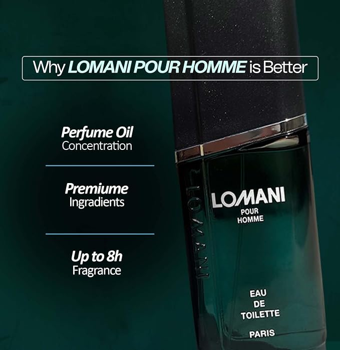 Lomani Unisex Adult Pour Homme Fresh Eau De Toilette Paris Vaporisateur Natural Spray, 100Ml